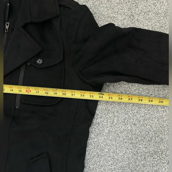 Men’s Wool/Polyester Blend Black Coat - Picture 14 of 15